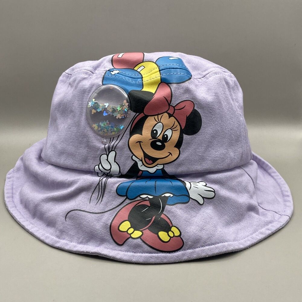Disney Parks Lavender Minnie Mouse PVC Balloon Adult Bucket Hat